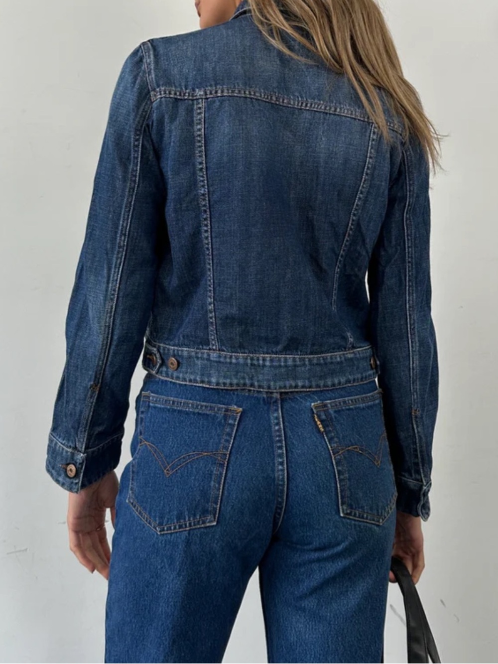 MaxMara Dark Indigo Jean Jacket Size 8 - Picture 4 of 7